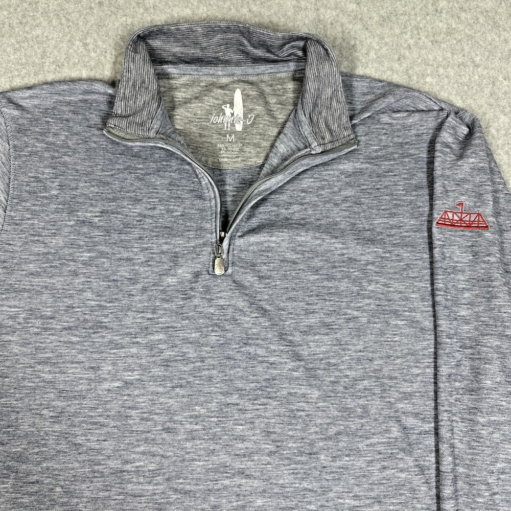 Johnnie-O Men's Pullover 1/4 Zip Blue Golf Medium Lightweight Randall Twilight